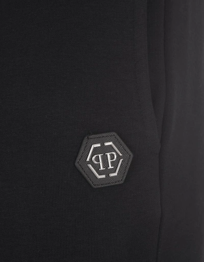 Shop Philipp Plein Joggers With Pp Hexagon In Black