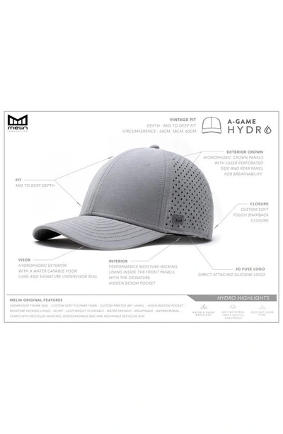 Melin Hydro A-game Snapback Baseball Cap In Heather Light Blue