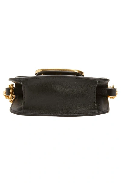 Shop Valentino Mini Locò Leather Shoulder Bag In 0no Nero