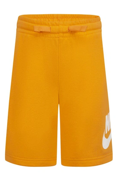Shop Nike Sportswear Kids' Club Fleece Shorts In Vivid Orange