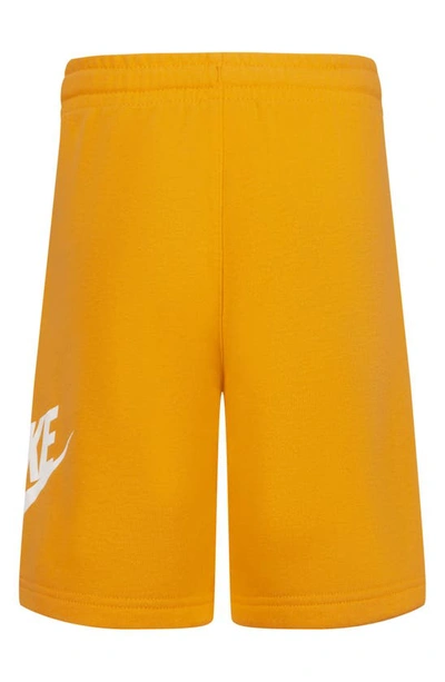 Shop Nike Sportswear Kids' Club Fleece Shorts In Vivid Orange