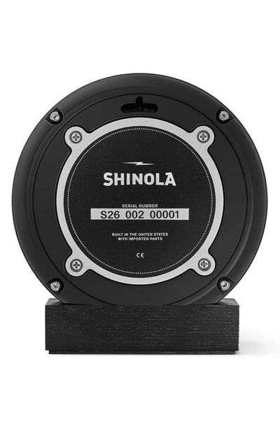 Shop Shinola Runwell 6-inch Desk Clock In Black/black