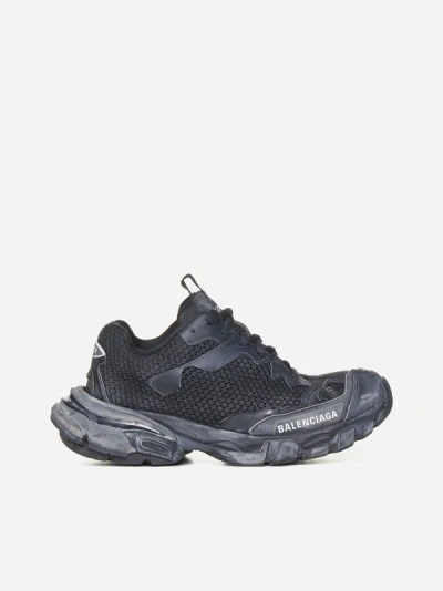 Shop Balenciaga Track.3 Mesh Sneakers In Black