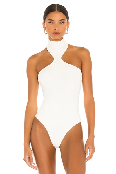 Superdown Kallie Halter Bodysuit In White