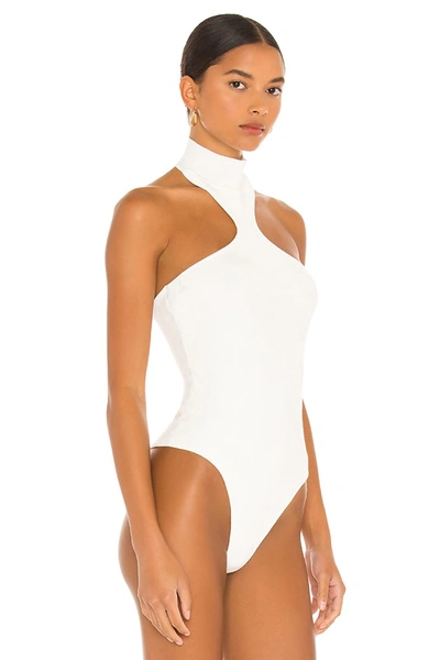 Superdown Kallie Halter Bodysuit In White