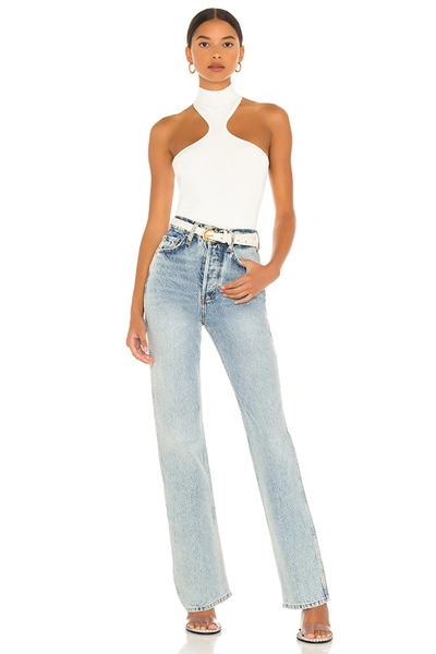 Superdown Kallie Halter Bodysuit In White