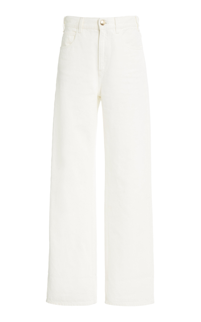 Shop Chloé Women's Flared Boyfriend Jeans In White