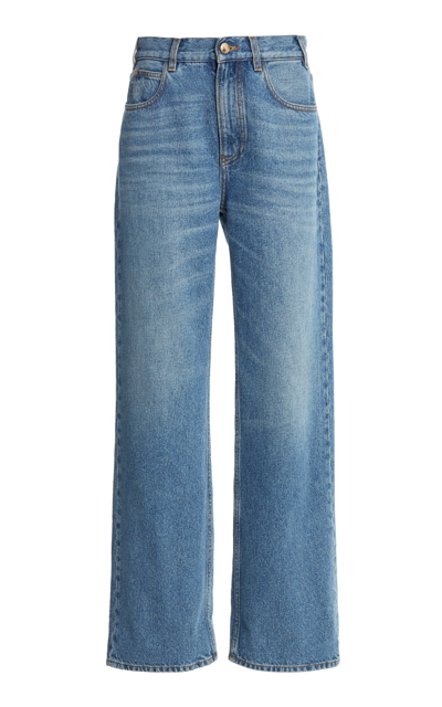 Shop Chloé Flared Boyfriend Jeans In Medium Wash