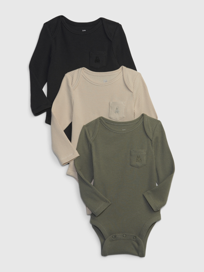 Shop Gap Baby First Favorites Tinyrib Bodysuit (3-pack) In Bedrock