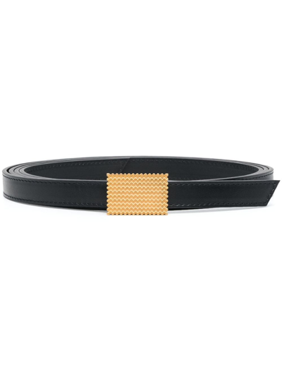 Shop Lanvin Concerto Leather Belt In Schwarz