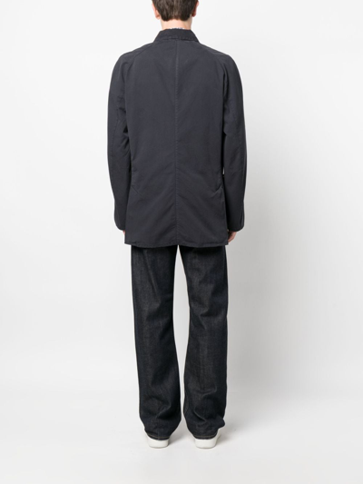 Barbour Relaxed Fit High Collar Jacket In Blau