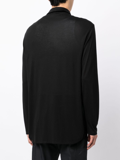Post Archive Faction Zip-up Lyocell Jacket In Schwarz
