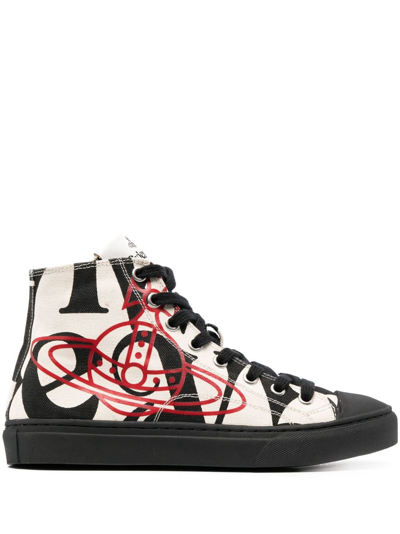 Vivienne Westwood Orb-print Leather Sneakers - Farfetch