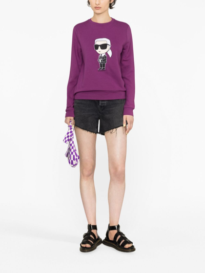 Karl Lagerfeld Ikonik 2.0 Sweatshirt In Purple