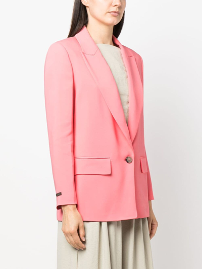 Shop Peserico Single-button Blazer In Pink