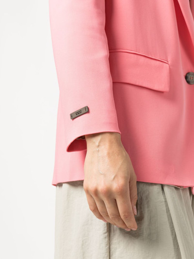 Shop Peserico Single-button Blazer In Pink