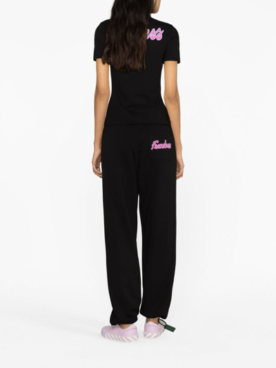 Versace Logo-print T-shirt In Schwarz
