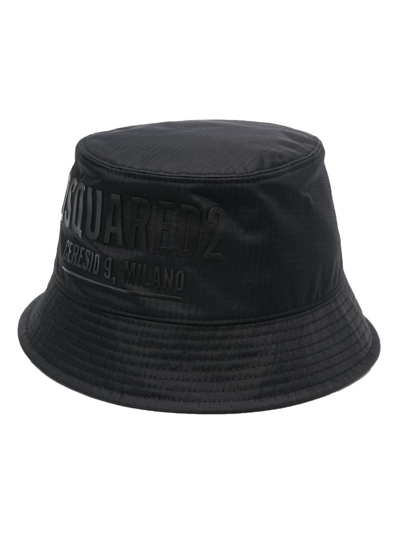 Shop Dsquared2 Logo-print Bucket Hat In Schwarz