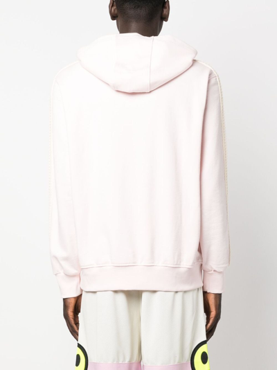 Shop Barrow Appliqué-detail Cotton Hoodie In Pink