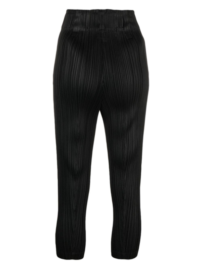 Shop Issey Miyake Route Plissé Trousers In Schwarz