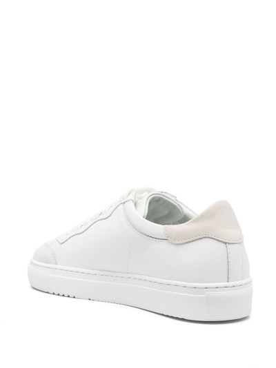 Shop Axel Arigato Clean 90 Embroidered Leather Sneakers In Weiss
