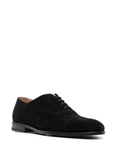 Shop Henderson Baracco Suede Lace-up Oxford Shoes In Schwarz