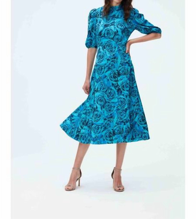 Shop Diane Von Furstenberg Dvf Nella Dress In Eye Of The Rose Sig Turquoise In Multi