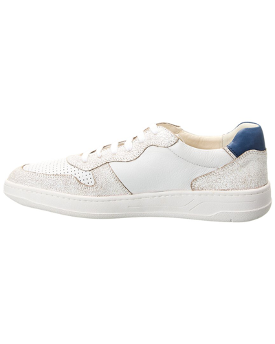 Shop Geox Magnete Leather Sneaker In White