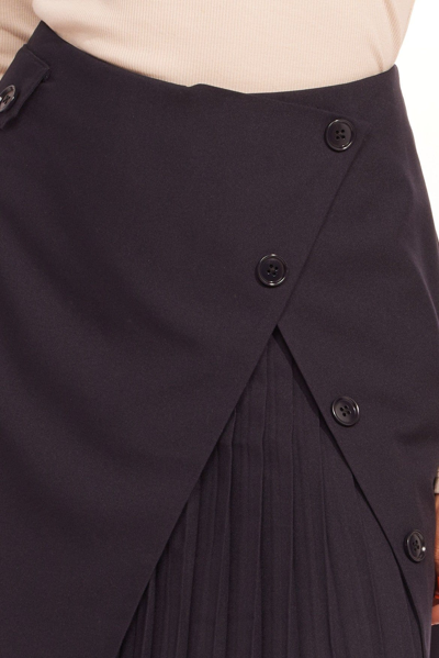 Eva Franco Tailored Mini Skirt In Blue