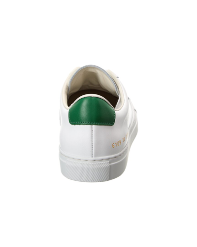 Shop Common Projects Retro Low Leather Sneaker In White
