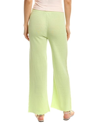 Shop Knitss Elisa Linen-blend Pant In Green