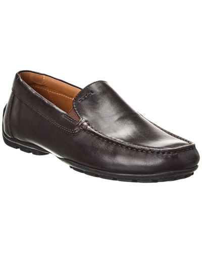 Shop Geox Moner Leather Loafer In Brown