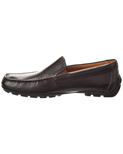 Shop Geox Moner Leather Loafer In Brown