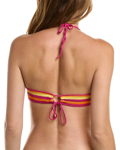 Shop Solid & Striped The Azalea Bikini Top In Pink