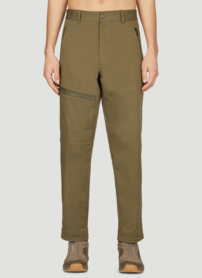 Shop Moncler Zip Pocket Pants In Brown
