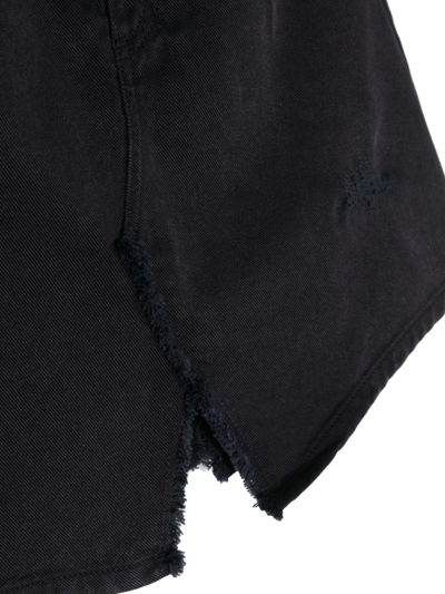 Shop Mm6 Maison Margiela A-line Denim Skirt In Black