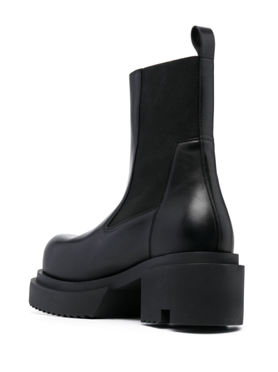 Shop Rick Owens Beatle Bogun 75mm Leather Boots In Black