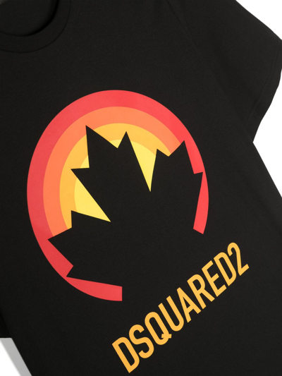 Dsquared2 Logo-print Cotton T-shirt In Black