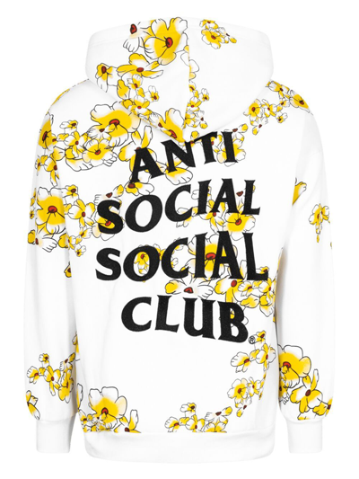 Shop Anti Social Social Club Draw Conclusions Graphic-print Hoodie In White