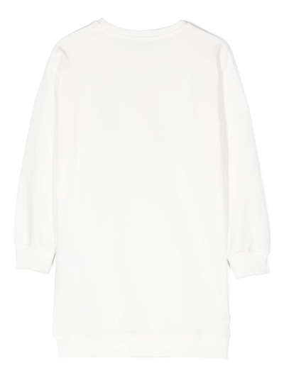Shop Moschino Teddy Bear-print Sweatshirt Dress In White