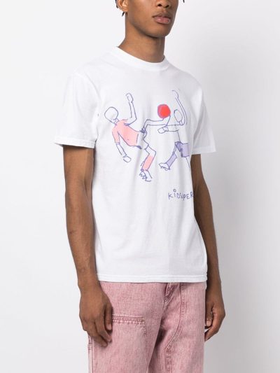 Shop Kidsuper Graphic-print Cottont-shirt In White