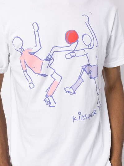 Shop Kidsuper Graphic-print Cottont-shirt In White
