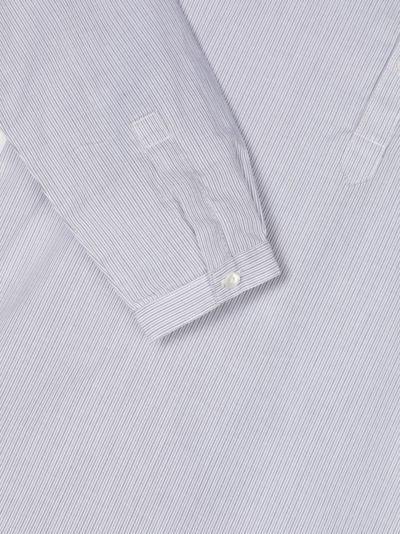 Shop Bonpoint Claude Pinstriped Shirt In Grey