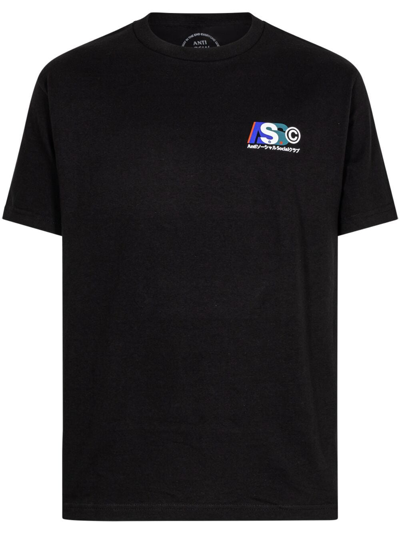 Shop Anti Social Social Club Build Up Graphic-print T-shirt In Black
