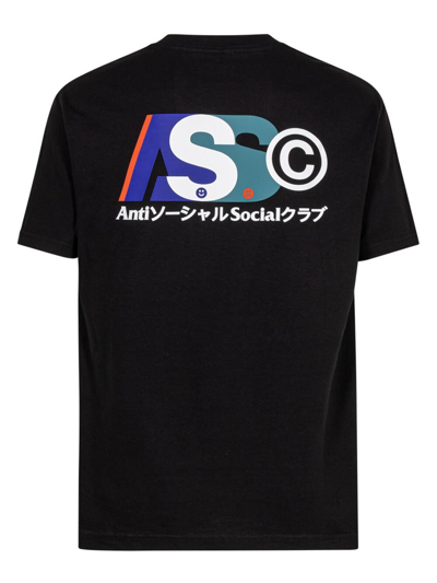 Shop Anti Social Social Club Build Up Graphic-print T-shirt In Black