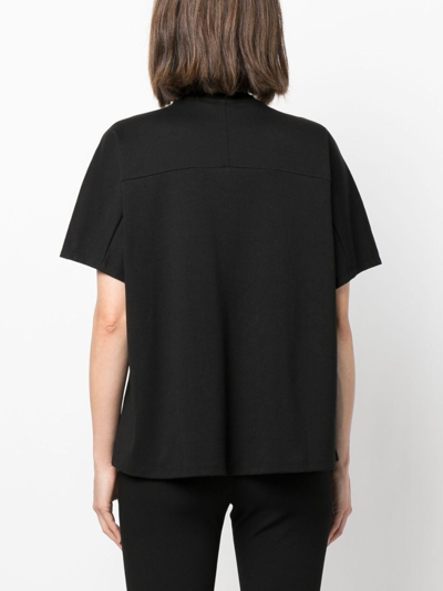 Shop Theory Crew-neck Cotton T-shirt In Black
