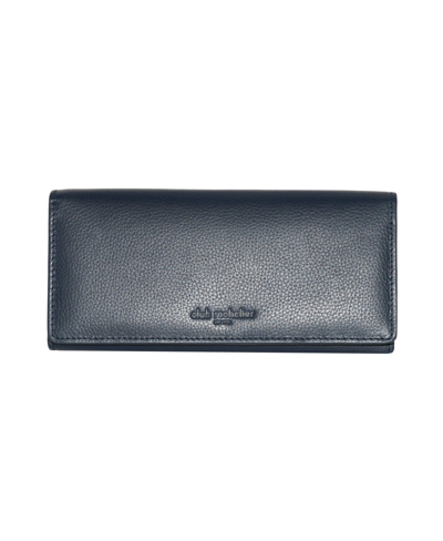 Shop Club Rochelier Ladies Full Leather Clutch Wallet With Gusset Pocket In Navy