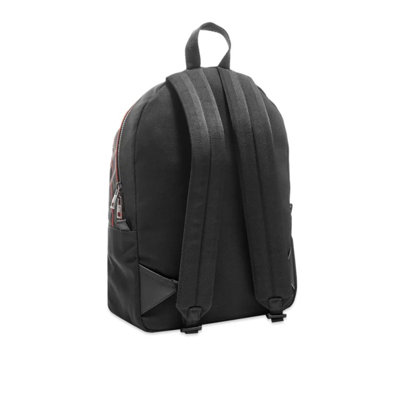 Shop Alexander Mcqueen Logo Cotton Backpack In Black
