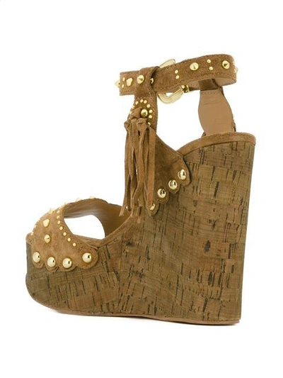 Shop Ash 'bliss' Studded Wedge Sandals
