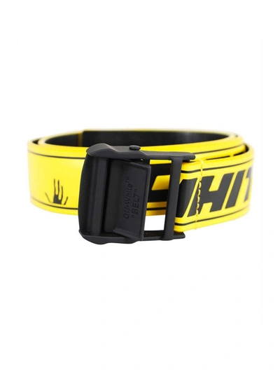 Shop Off-white Yellow Leather Belt